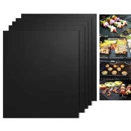 Aksesuarlar 1/2pc Barbekü Net Barbekü Mat Yeniden Yapılabilir Yapışmaz 40*33cm Pişirme Mat Pişirme Izgara Sayfası Isı Direnci Kolayca Temizlenen Araçlar