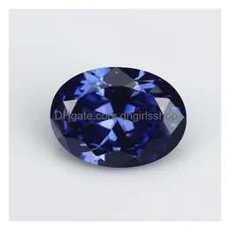 Loose Gemstones 2X310X12Mm 5A Grade Tanzanite Blue Color Oval Shape Cubic Zirconia Stone Cz Synthetic Gems Drop Delivery Jewelry Dhiwa