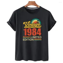 メンズTシャツ男性女性誕生日記念日Tシャツ1964 1974 1984ファミリーパーティーコットンシャツ短袖Tシャツヴィンテージティーギフト服