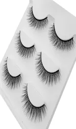 Cílios falsos grossos naturais macios e delicados Curly Crisscross Madeirado Multilayer Reutilize os cílios falsos de cílios falsos olhos make1122251