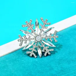 Spille creative Christmas Rhinestone Snowfulflake Birrec per donne Accessori per spille da collare semplici ed eleganti