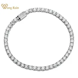 Bangel Huang Yu 925 rein Silberlabor Sapphire High Carbon Diamond Hochzeit Tennisarmband Exquisite Schmuck Großhandel Q240506