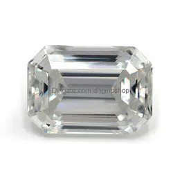 Loose Gemstones 3x510x14mm weiße D -Farbe VVS1 Emerald geschnitten Moissanitstein mit GRA -Zertifikat Drop Lieferung Schmuck DHSZ0