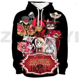 Men's Hoodies Cartoon Hazbin Long-sleeved Tops Women El Printing Sweatshirts Fashion Casual Sports Spring Autumn Wear Pullovers