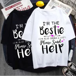 Мужские футболки лучшие друзья, соответствующие футболке, если потеряны или пьяны, вернитесь к Bestie Funny Women Shirts Вернитесь в Bestie Funny Friend