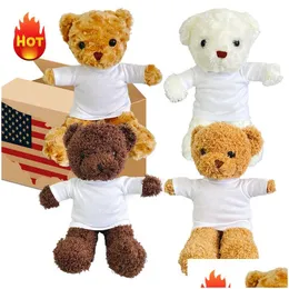 Other Event Party Supplies Teddy Bear With Sublimation Tee Shirt P Shirts Toys Stuffed Animals Gifts For Baby Shower Birthday Xmas Val Dhlwf