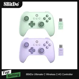 Icks AKnes 8Bitdo Ultimate C Wireless 2.4G Gaming Controller GamePad Joystick för PC Windows 10 11 Steam Deck Raspberry Pi Android J240507