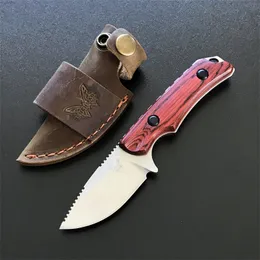 Ny BM15017 Survival Straight Knife 8CR13MOV Satin Drop Point Blade Full Tang Rosewood Handle Outdoor Camping Vandring Fixed Blade Knives