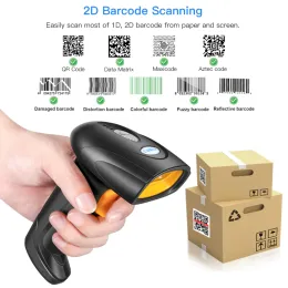 Scanner scanner automatici scanner wireless a barre scanneri con USB Bluetooth 2,4 GHz 1D 2D QR Codice Scanner per Library Supermarket