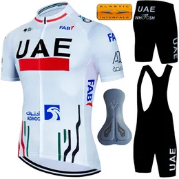 BYCICLE MENS CYCLING BLOUSE UAE Professional Shirt Uniforms Jersey Man Pro Team MTB Clothing Shorts Clothes Outfit Set Bib 240506