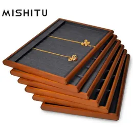 Stojak na biżuterię Mishitu Advanced Display Solid Wood Storage Pierścień Pierścień Kolczyka