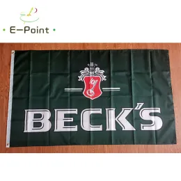 Аксессуары Beck's Beer Flag 2ft*3ft (60*90см) 3 фута*5 футов (90*150 см) Размер рождественские украшения для баннеров для домашнего флага подарки