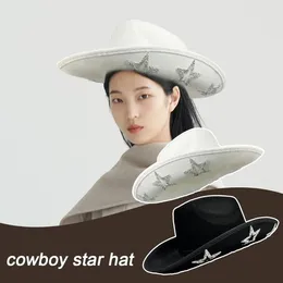 Basker cowboy hatt västerländsk stil damer retro trendig femspetsig kupol tillbehör stjärna party visor dick a1i22