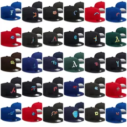 Unisex Herren Baseball Snapback Hats Classic Alle Teams Royal Blue Hip Hop Black Navy New York "Sportbrief SD A's Verstellbarer Caps Chapeau Stitch Patched Patched