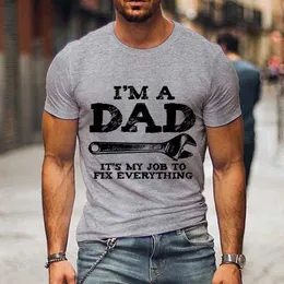 s I am a dad T-shirt and a mens vintage wrench T-shirt. My job is to repair all printed short sleeved casual street clothing vests J240506