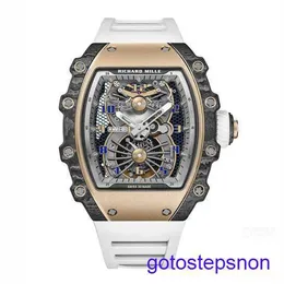 RM Mechanical Wrist Watch RM21-01 Tourbillon Hollow Series RM2101 kolfiber