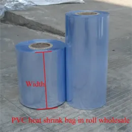 Wrap 1 kg/roll PVC Hitze Schrumpfbares Rohr Clear Film DIY Hot Shrink Wrap Verpackung Röhrchen Plastik Pack Box Flasche Jar Geschenke Freude