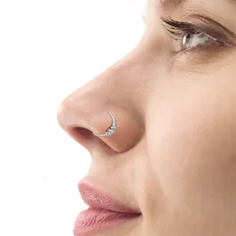 Настоящее пронзительное кольцо носа ручной украшения заполнены золотом/952 серебряные носовые кольца, шарм, поддельный пирсинг панк, 240418