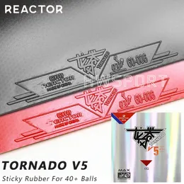 REACTOR Tornada V5 Table Tennis Rubber Sticky Loop Attack Ping Pong Medium Hard with Max Internal Energy Sponge 240422