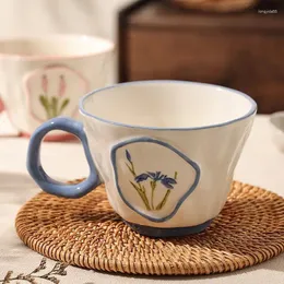 Tassen handgeprägte geprägte Handwerkskaffeetasse Exquisite Keramik Tasse Europäischer Nachmittag Tee Teetasse Set Urlaubsgeschenk