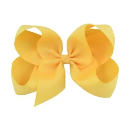 Akcesoria do włosów 6 cali 40 Kolorf Dziewczyny Dziewczyny Big Solid Ribbon Bow Clips z dużymi fryzurami butikowymi butikami 25pcs/ upuszczenie dostawy ba dhwtq