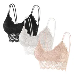 Bras Sexy Lace Bra Bra Drop Top Женщины сплошной жилет бесшовный дышащий отжимание вверх по подсчета