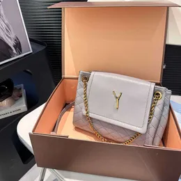 Y-Letter Crossbody Messenger Bag Nolita Womens Designer Gold Chain Shourdle Purse Handbag Classic Diamond Flap Luxury Bags 240313