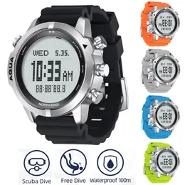 Профессиональные дайвинг -компьютерные часы Scuba/бесплатное дайвинг 50 м мужские часы для Altimeter Compass Barometer Outdoor Sports Digital Watch 240428