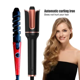 Calário de cabelo profissional Automático Magic Roting Curling Wand Crimper Iron Stying Tool 240425