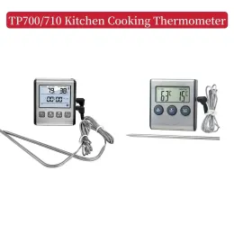 شواية TP700/TP710 الرقمية LCD مطبخ الطبخ الطهي لحوم درجة حرارة الطعام لفرن الشواء الشواء مع مسبار الفولاذ المقاوم للصدأ