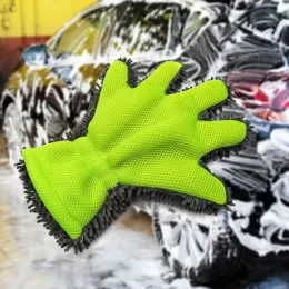 グローブ5フィンガーソフトカー洗浄手袋車とバイクの洗濯乾燥タオルの車のスタイリング用のクリーニングブラシ