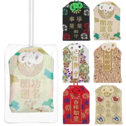 装飾的な置物6 PCSファブリック刺繍日本のペンダント布オマモリ魅力のための魅力