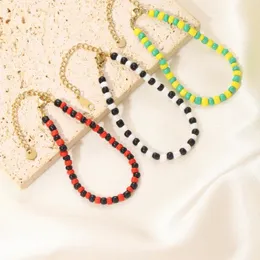 Link braccialetti colorati perle religiose orula amuleto giallo e verde boemia piccoli regali tendenza della moda decorazione per le donne gioielli