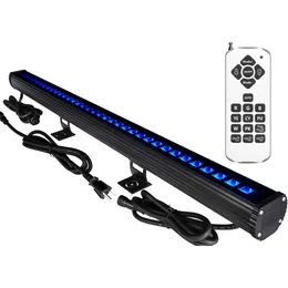 HIHZUG NOVA LUDEJA LED ATUALIZADA ATUALIZADA COM O CONTROLE DE REMOTO E SWITCH - 10X601 08W Dimmable RGB Alteração de cor Iluminação de lavagem de parede