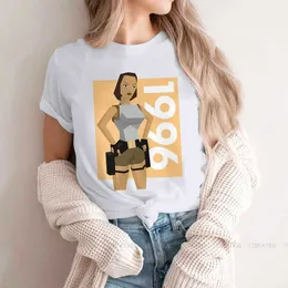 여자 티셔츠 툼 레이더 Laura Croft Adventure 게임 영화 오리지널 tshirts kawaii 맞춤 소녀 티셔츠 새로운 트렌드 5xll2405