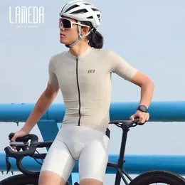 Lameda Cycling Jersey Tight Mens krótkie rękawy Coolmax Szybki oddychający sport