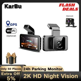 Mini câmeras 1440p Dash Cam WiFi G Dash Cam Came de 24 horas Monitoramento de estacionamento dianteiro e traseiro DVR Mini Kamera Samochodowa Ejetor WX