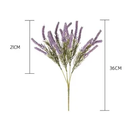 Fiori decorativi ghirlandes artificiale Autumn Flower Lavender White Foam Bridal Bouquet Plastic Fish Plant Grass per la casa di Natale Decor da tavolo da matrimonio