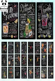 Tiki Bar Decor OPEN Summer BEER Retro Metal Tin Signs Mojito Martini Cocktail Plaque Plate Pub Bar Art Stickers Wall Decor Q07233517066