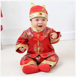 衣類セットベビーキッズタングスーツ中国の伝統的な年1歳のコスチューム子供の服