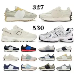 530 Running Shoes Homens Mulheres 530 Designer de sapatos Designers naturais Indigo rosa preto preto prata prata metalwatch creme verde bege externo novo 327s Sports Trainer