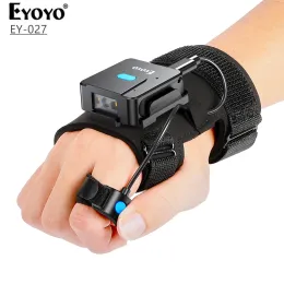 Scanners Eyoyo 2D Bluetooth Barcode Scanner Wearable Glove Scanner Left&Right Hand Wearable1D QR Patable Finger Wireless Bar Code Reader