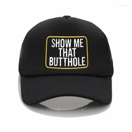 Ball Caps Funny Fashion Hats Punk Mostrami quel berretto da baseball butthole Summer Men Women Regolable Sun Shade Dad Hat Hat