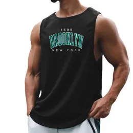 Herren -Tanktoper 1898 Brooklyn New York gedruckte Sommer -Modesport -Tanktops Herren Kurzer trockener Laufweste Kleidung Basketball Trikots Y240507