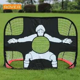 Folding Soccer Mål Portable Training Goal Mini Childrens Football Mål Net Net Inomhus Utomhus Moverble Training Toy Soccer Ball 240507