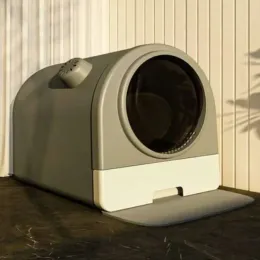 Scatole Lettiera per gatti automatici Casa di lusso moderno moderno lettiera gatto completamente chiusa moderna smart auto -ckeaganing arero gato gatti prodotti