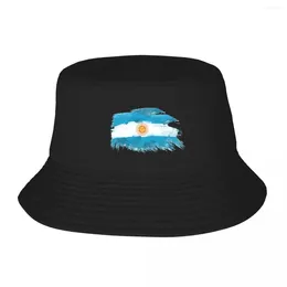 Berets Men Women Bucket Hats Argentina Flag Summer Beach Hatwear Lightweight Outdoor Fishing Fisherman Cap Ispoti Birthday Gift Idea