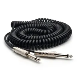 Acessórios Guitar Spring Cable 6.35/6.5 Guitar Bass Audio Cable Shield Fio 5m para conectar o som da guitarra elétrica