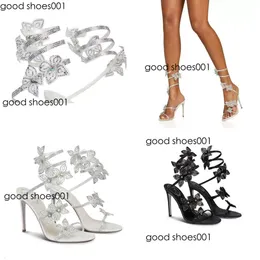 Wedding Lady Party Dress Bride Sandal White Strass Jewel MARGOT Butterfly Ankle Wrap Heel Super Womens Shoes Rhinestone Snake Heeled Box Orinial edition ition