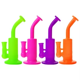 Hookah de vidro colorido feito à mão, conjunto de tubos, conjunto de fumantes, chaminé, 7 polegadas